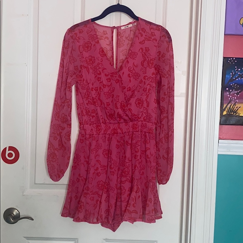 A pink romper, very comfy!!
